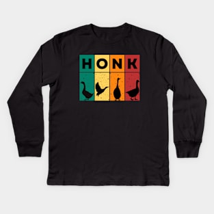 Retro HONK Kids Long Sleeve T-Shirt